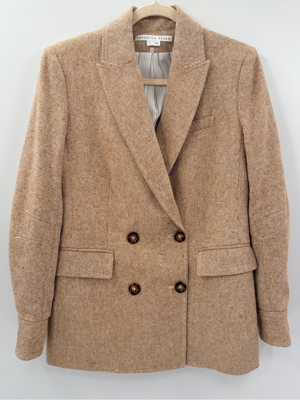 Veronica Beard Pyle Dickey Birdseye Jacket 6 Quiet Luxury - Picture 4 of 7